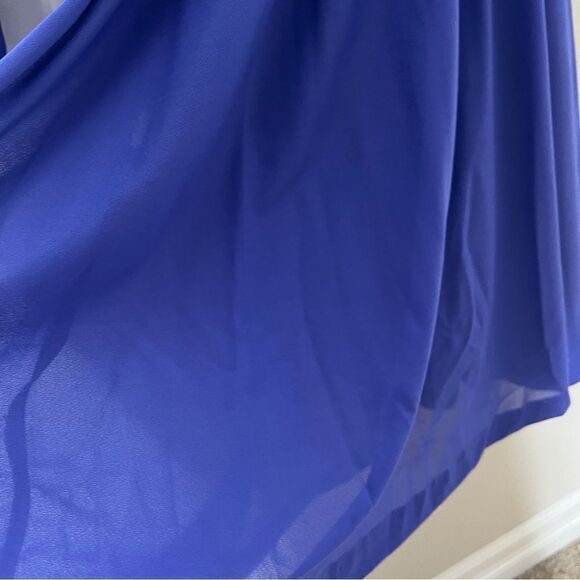 Lady Carol Petites Vintage 70’s Purple Plisse Overlay Sheer Skirt Dress Size 14 - Picture 7 of 8
